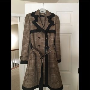 Dolce Gabanna Wool Plaid Coat size 46